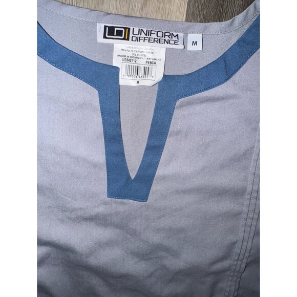 Uniform Difference Grey & Blue Trim Tunic Top M - Picture 2 of 6